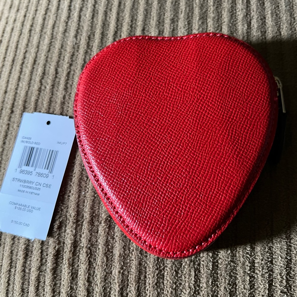 Coach Strawberry Coin Case nwt - Picture 4 of 5